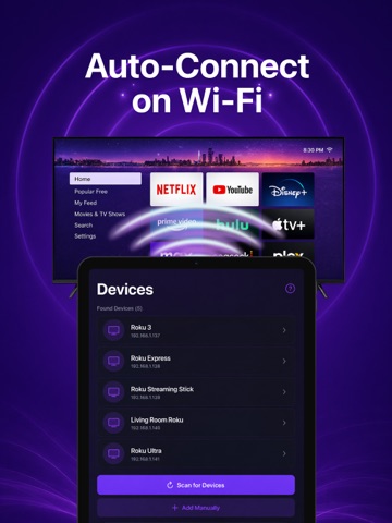 Roku · Remote Control TV iPad screenshot