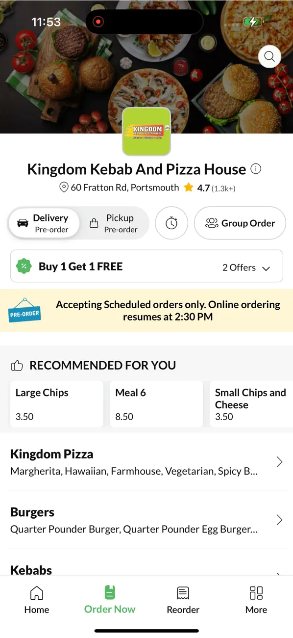 Screenshot #2 pour Kingdom Kebab And Pizza House.