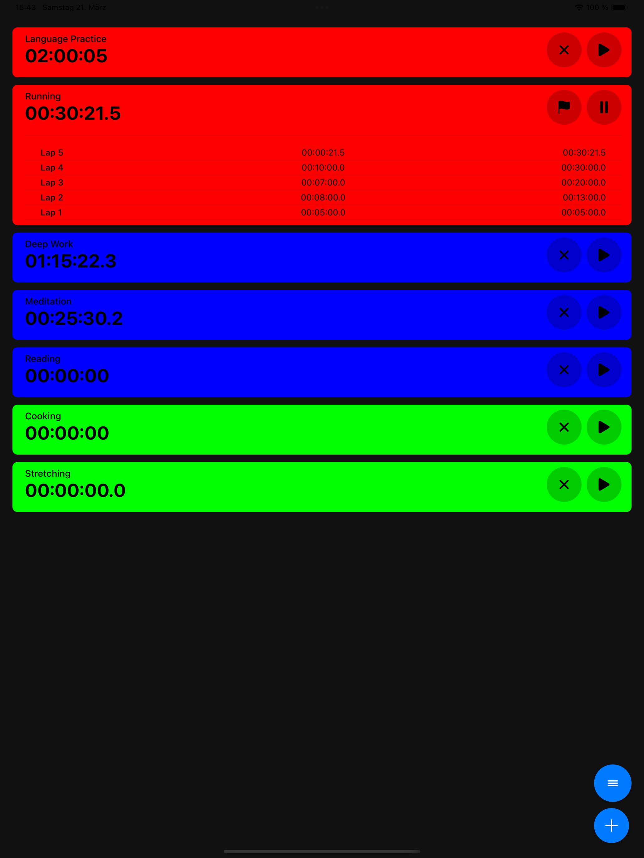 Malaetu's Multi-Stopwatch screenshot 7