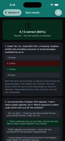 Elite Insurance Exam Prep iPhone screenshot