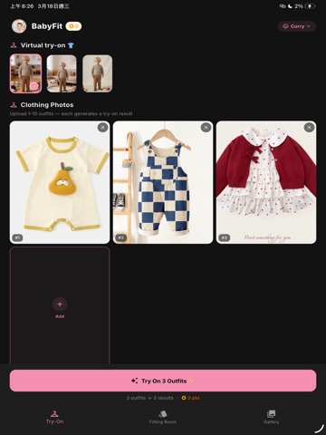BabyFit: AI Dress Up & Try On iPad screenshot