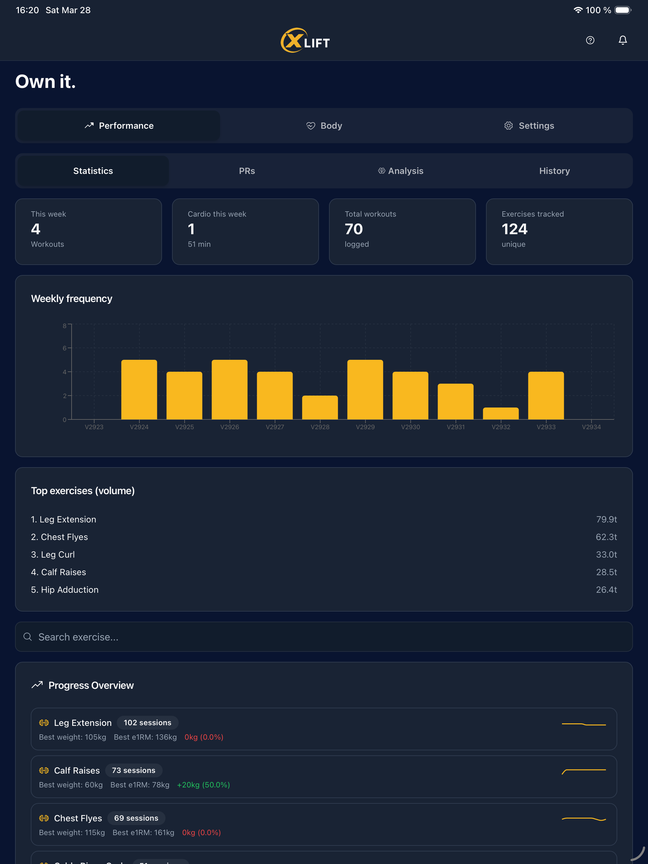 XLIFT - Social workout tracker screenshot 13