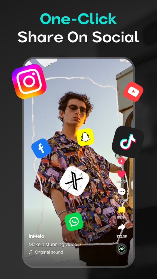 #6. Reels Editor, AI Video: inMelo (iOS) โดย: APPBYTE PTE. LTD.
