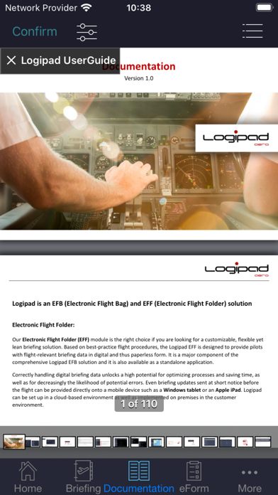Logipad EFB Screenshot
