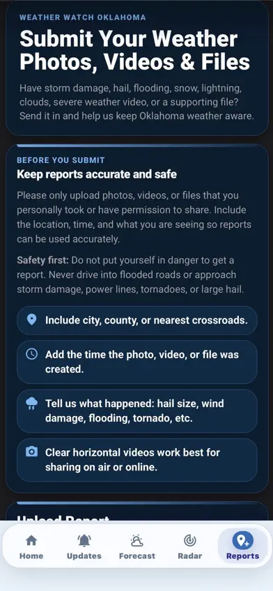Weather Watch Oklahoma screenshot 1