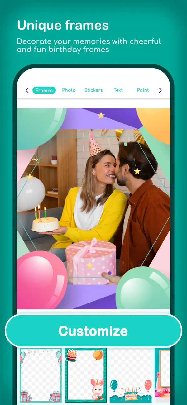 Screenshot #2 pour Cadres photo d'anniversaire am