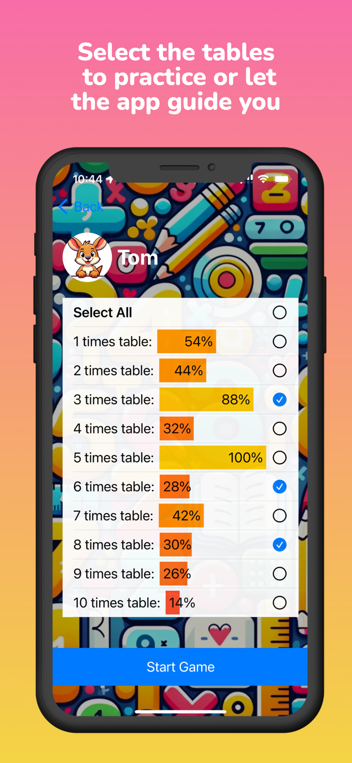 Multiplication Tables - Learn
