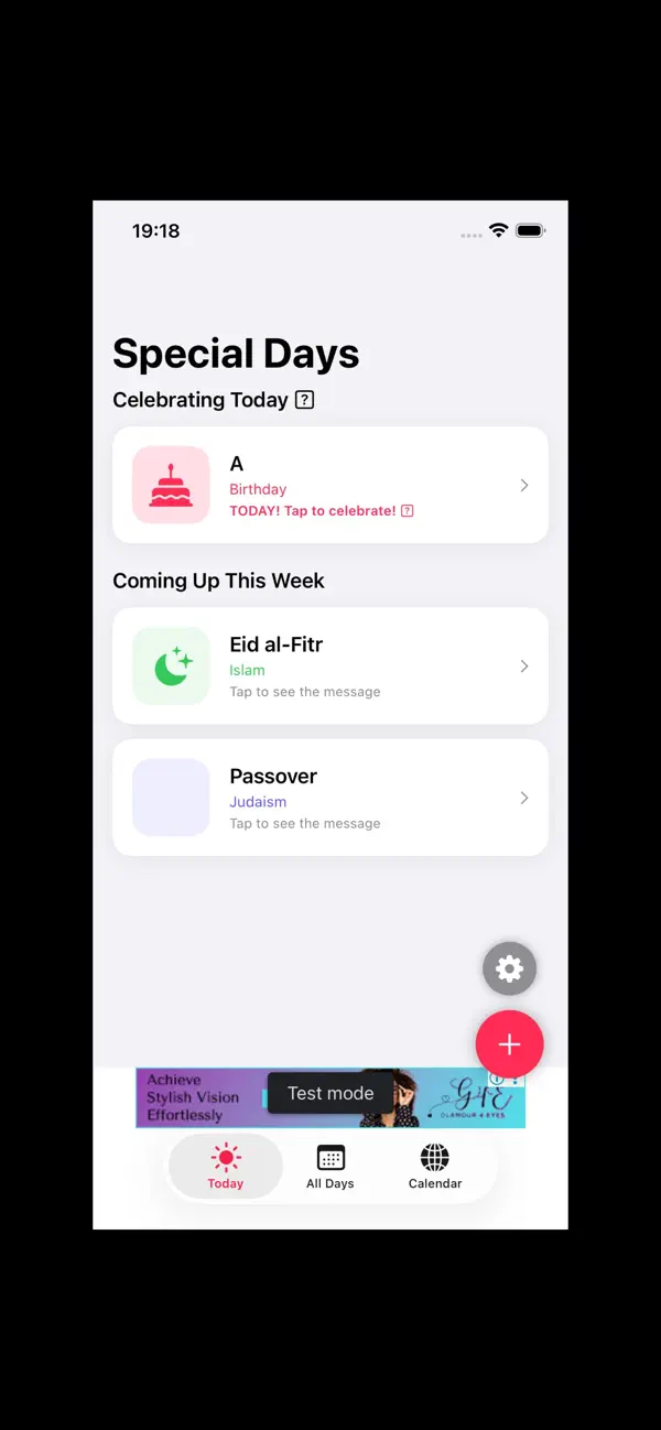 Screenshot #1 pour Special Days