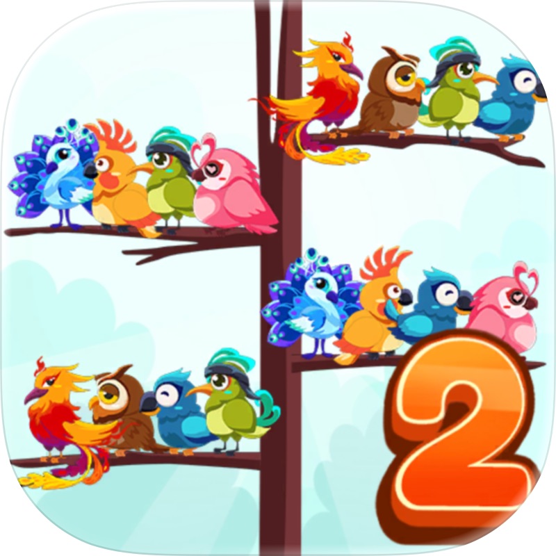 Bird Sort 2 Color Puzzle Game screenshot 1