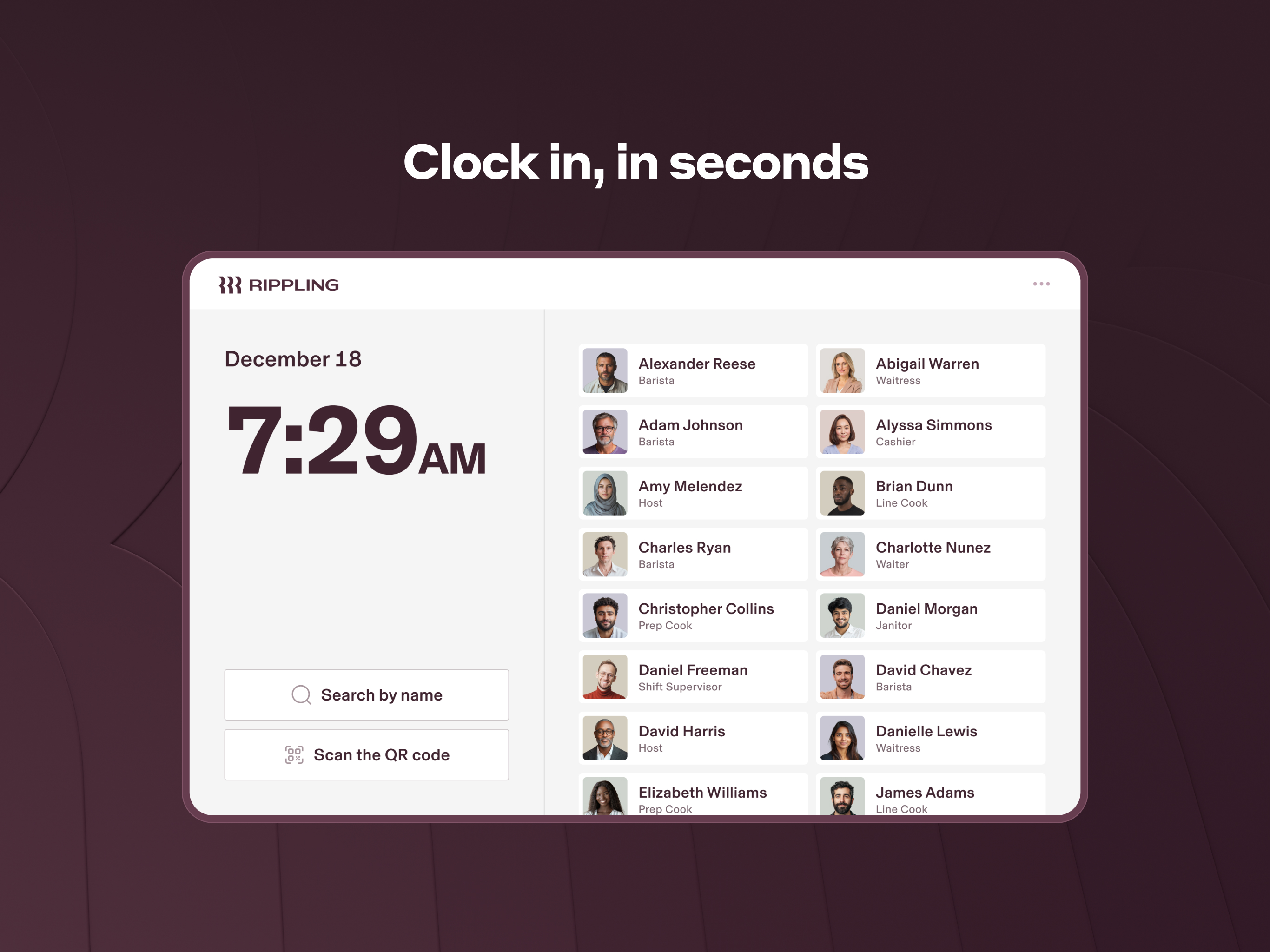 Rippling Timeclock screenshot 2