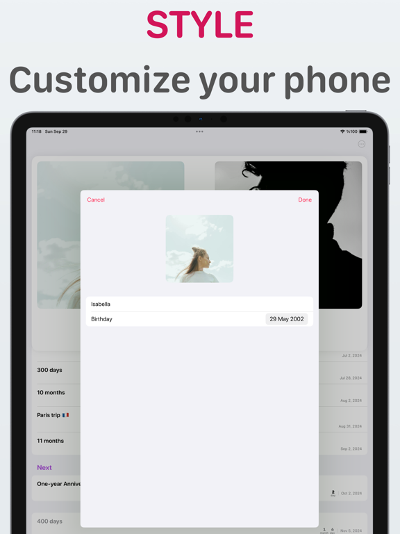Love Counter : Lovinsinq iPad screenshot 8 - Lifestyle app