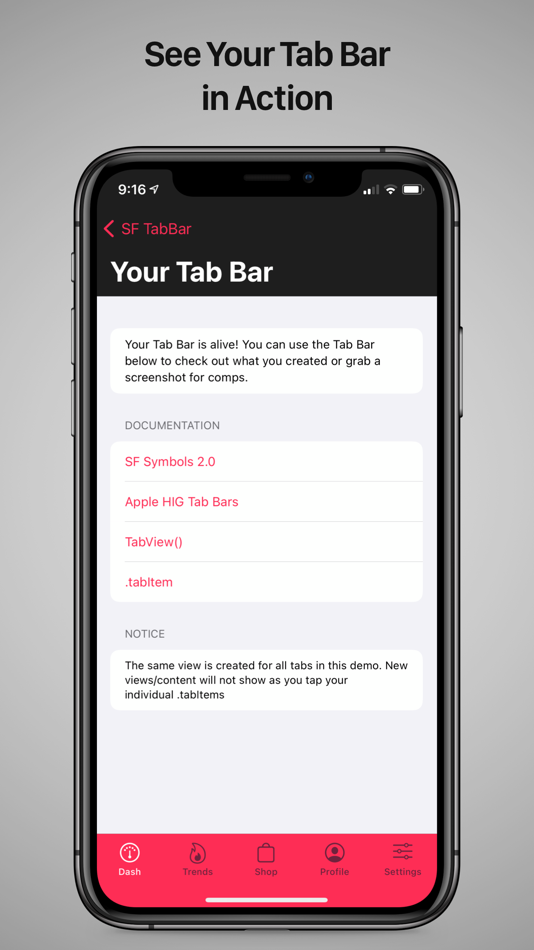 #4. SF TabBar (iOS) By: TapTeach LLC