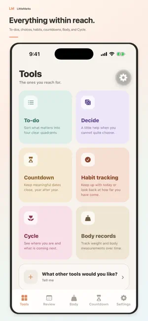 LittleMarks: Life Tracker screenshot 1