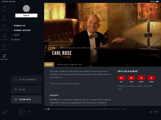 Steinway Spirio iPad screenshot 8 - Music app