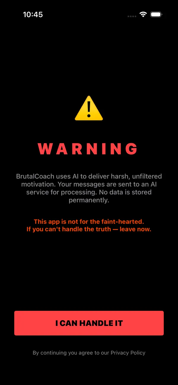 Screenshot #1 pour BrutalCoach