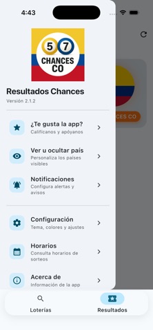 Resultados Chances Colombia iPhone screenshot