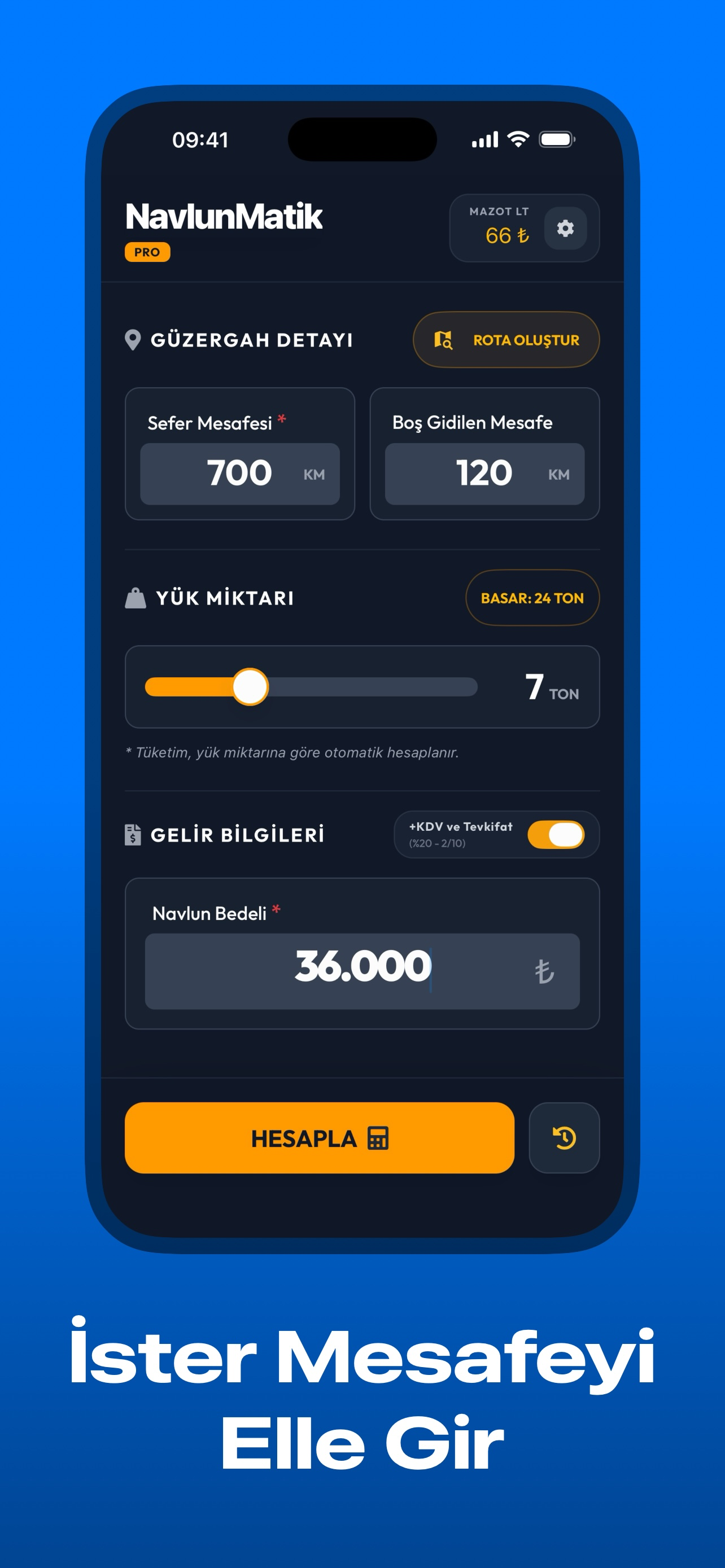 NavlunMatik - Kârlılık Hesabı