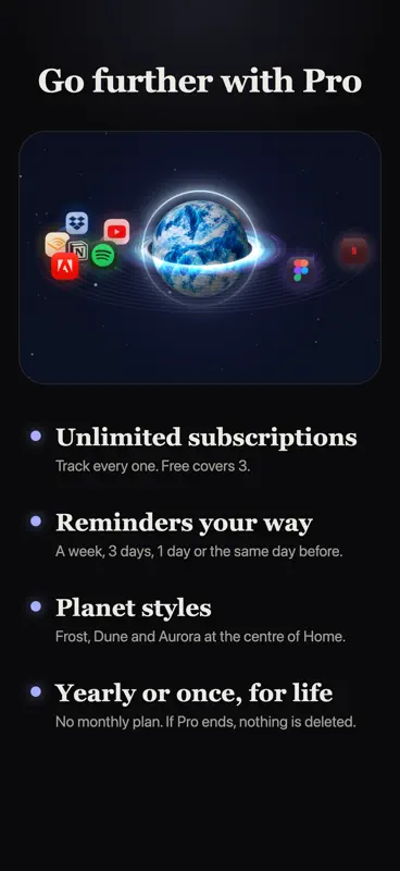 Moons: Subscription Tracker screenshot 5 of 5