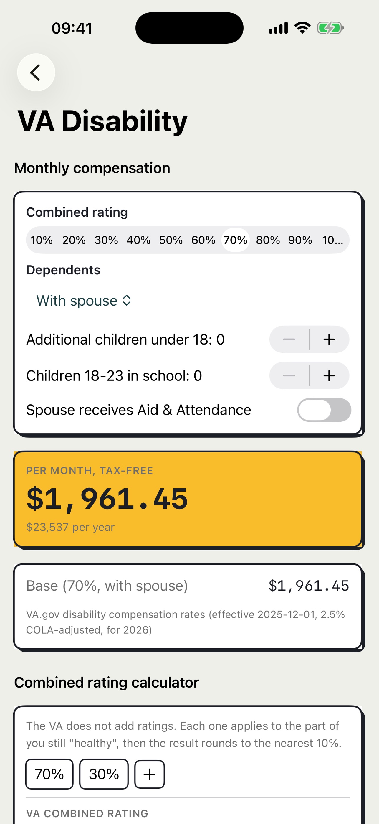 Screenshot 5 of MilitaryCalc
