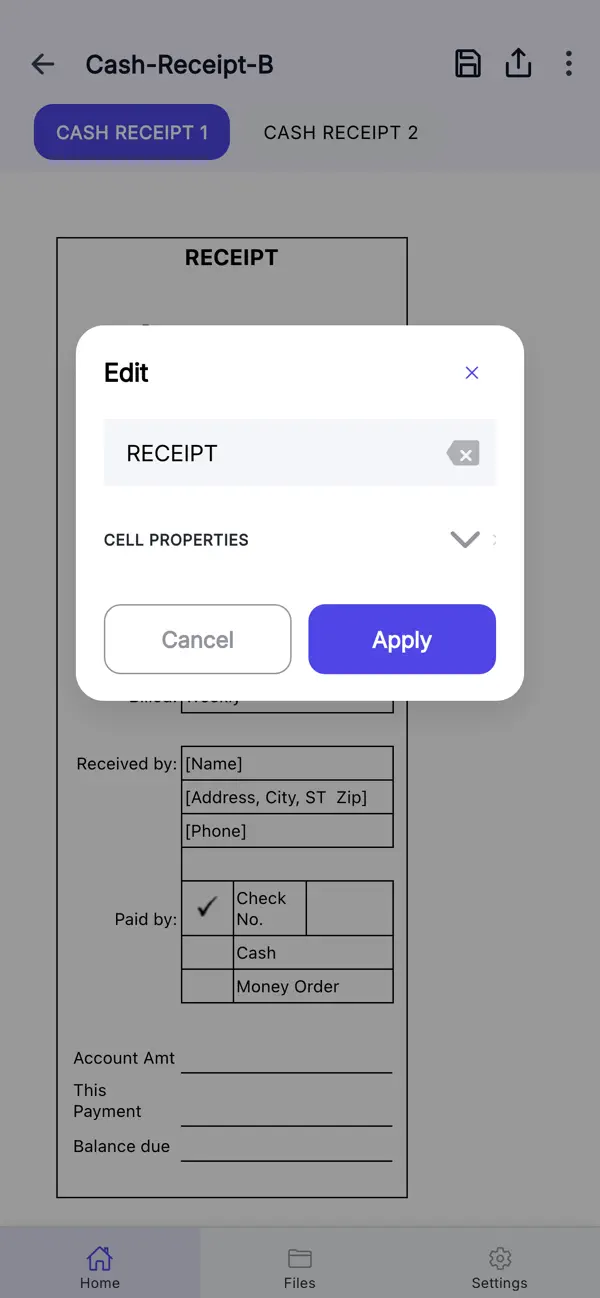 Screenshot #3 pour Cash Receipt