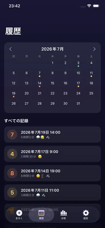 ずつうノート - 片頭痛・頭痛の記録日記 screenshot 4 of 4