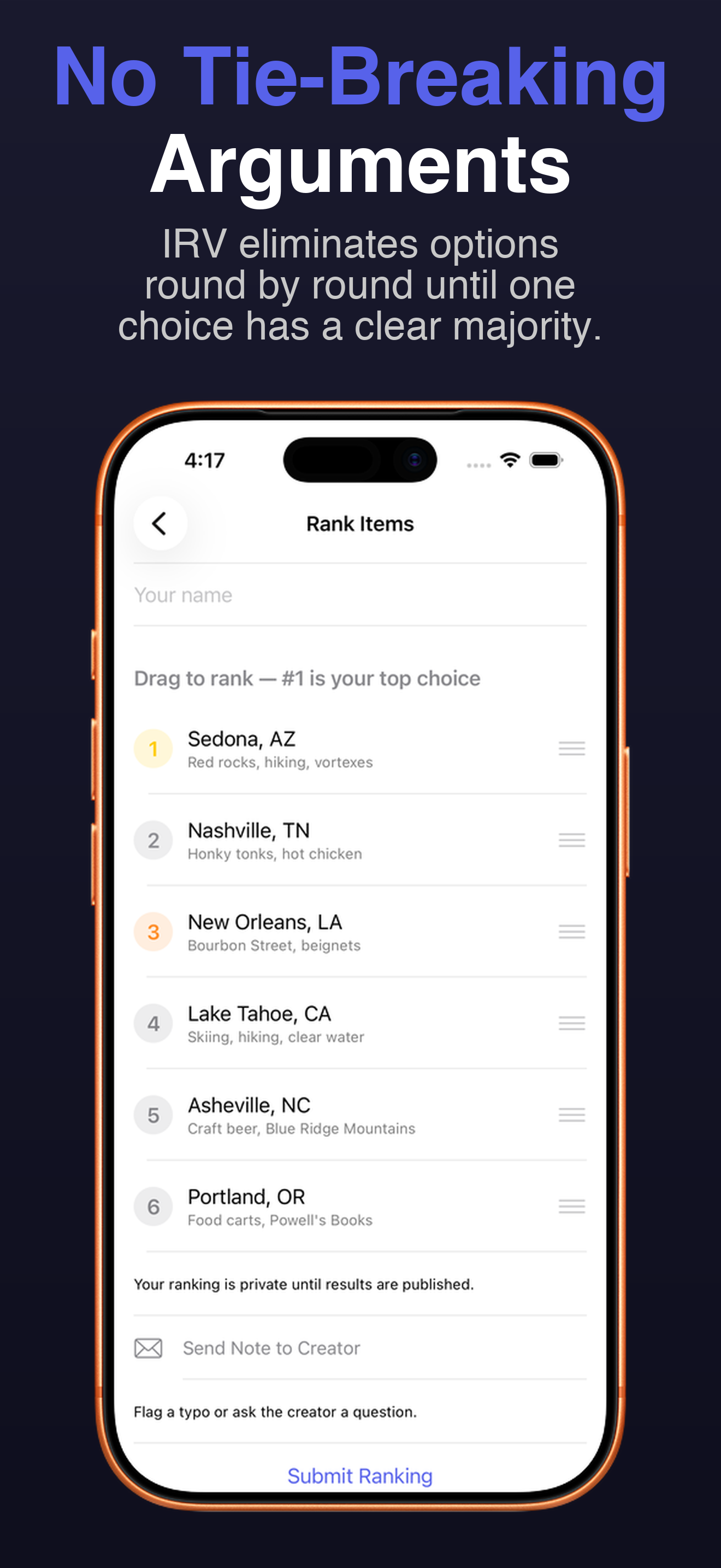 Ranked Choice: Group Vote screenshot 5