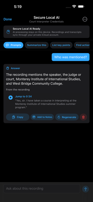 AiRC Transcriber Screenshot 6 of 7