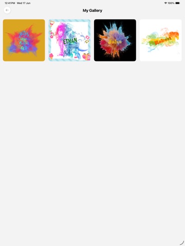 Smoke Name Art iPad screenshot