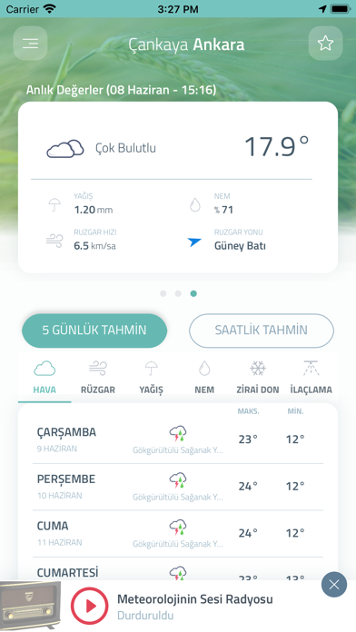 Tarımsal Hava Tahmini Screenshot