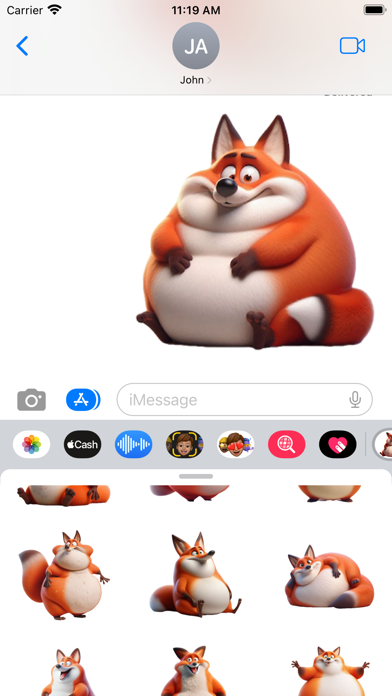 Fat Fox Stickers Screenshot