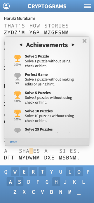 Cryptogram · Cryptoquote Game Screenshot 6 of 6