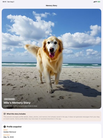 Still My Dog: AI Dog Companion iPad screenshot