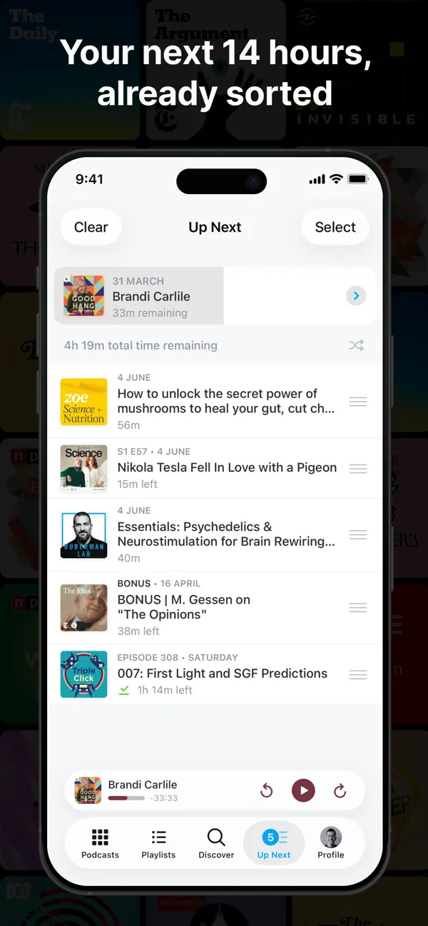 Pocket Casts iPhone App Screenshot 5 – Nachrichten