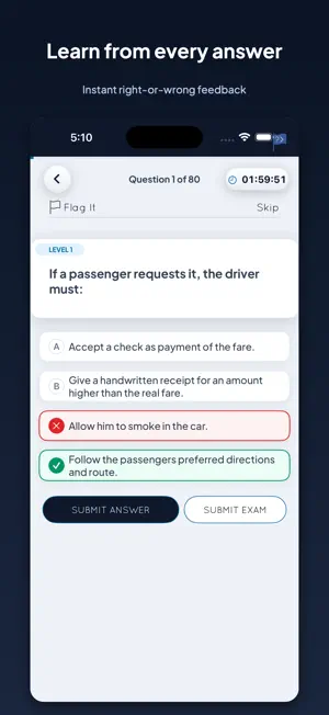 TLC Practice exam 2.0 screenshot 5