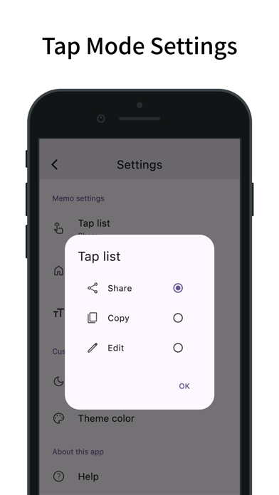 Memo: copy & share templates Screenshot