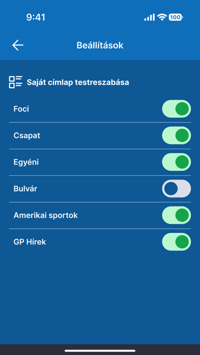 Origo Sport Screenshot