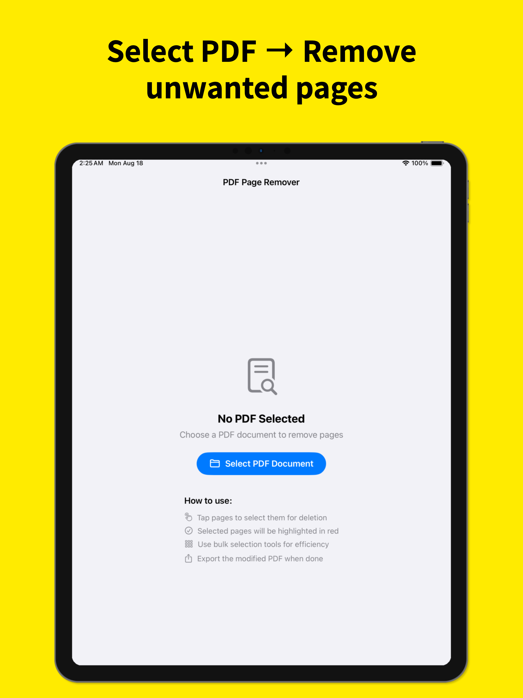 PDF Page Remover - Delete PDFs
