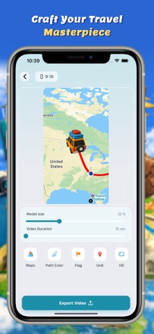TravelMotion: Journey Animator iPhone screenshot