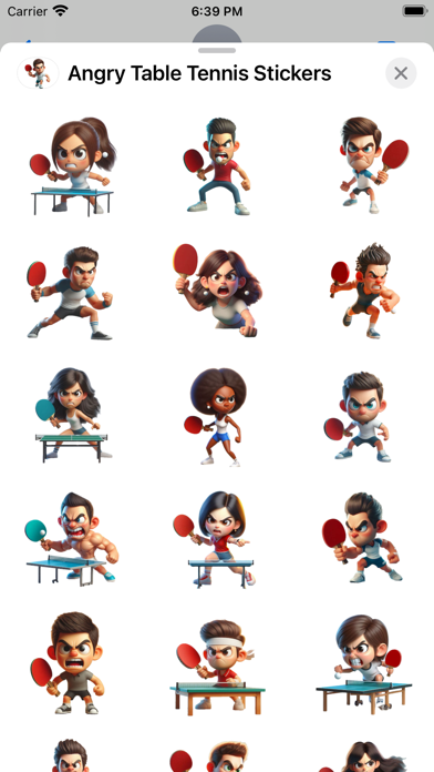 Screenshot #1 pour Angry Table Tennis Stickers