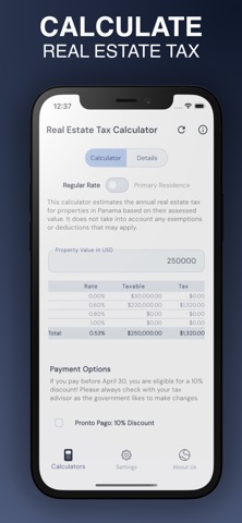 Panama Calculator screenshot