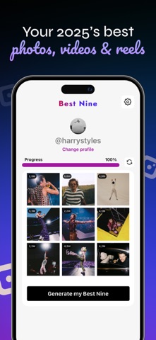 Best Nine 2025 iPhone screenshot