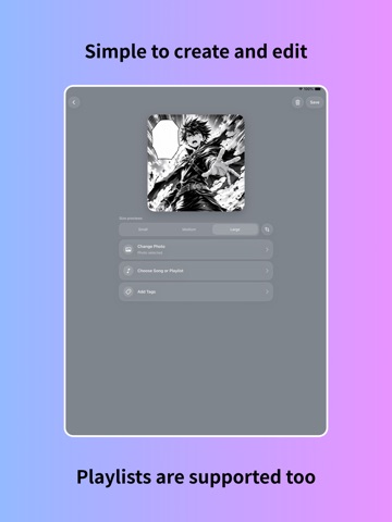 TuneFrame - Photo Music Widget iPad screenshot