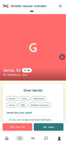 mesh: nieuwe vrienden maken iPhone screenshot 2