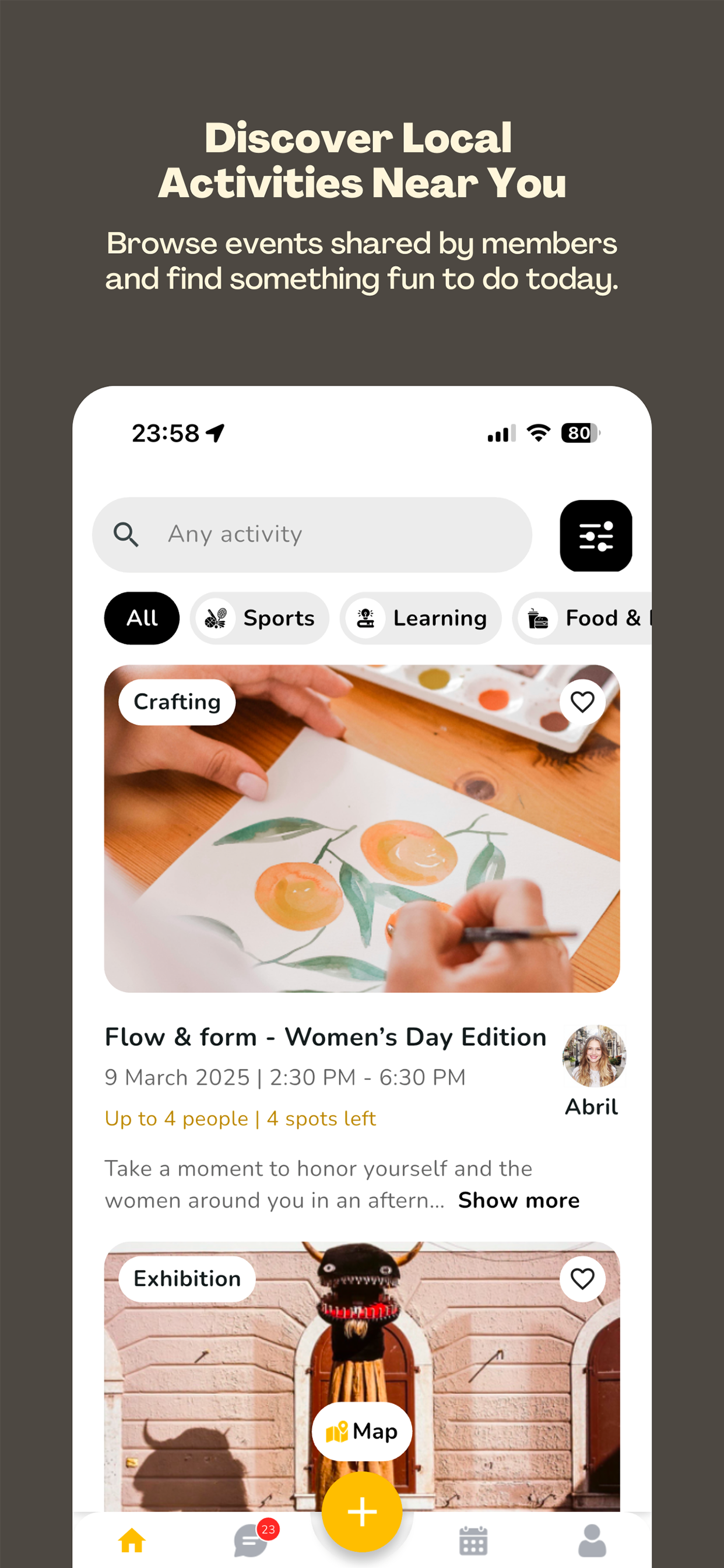 PlusOnes: find activity pals
