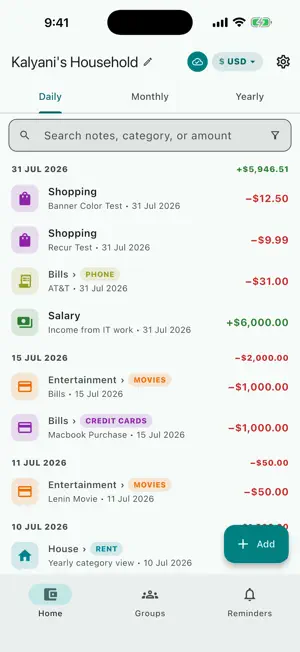 Expense Tracker: Budget & Save screenshot 1