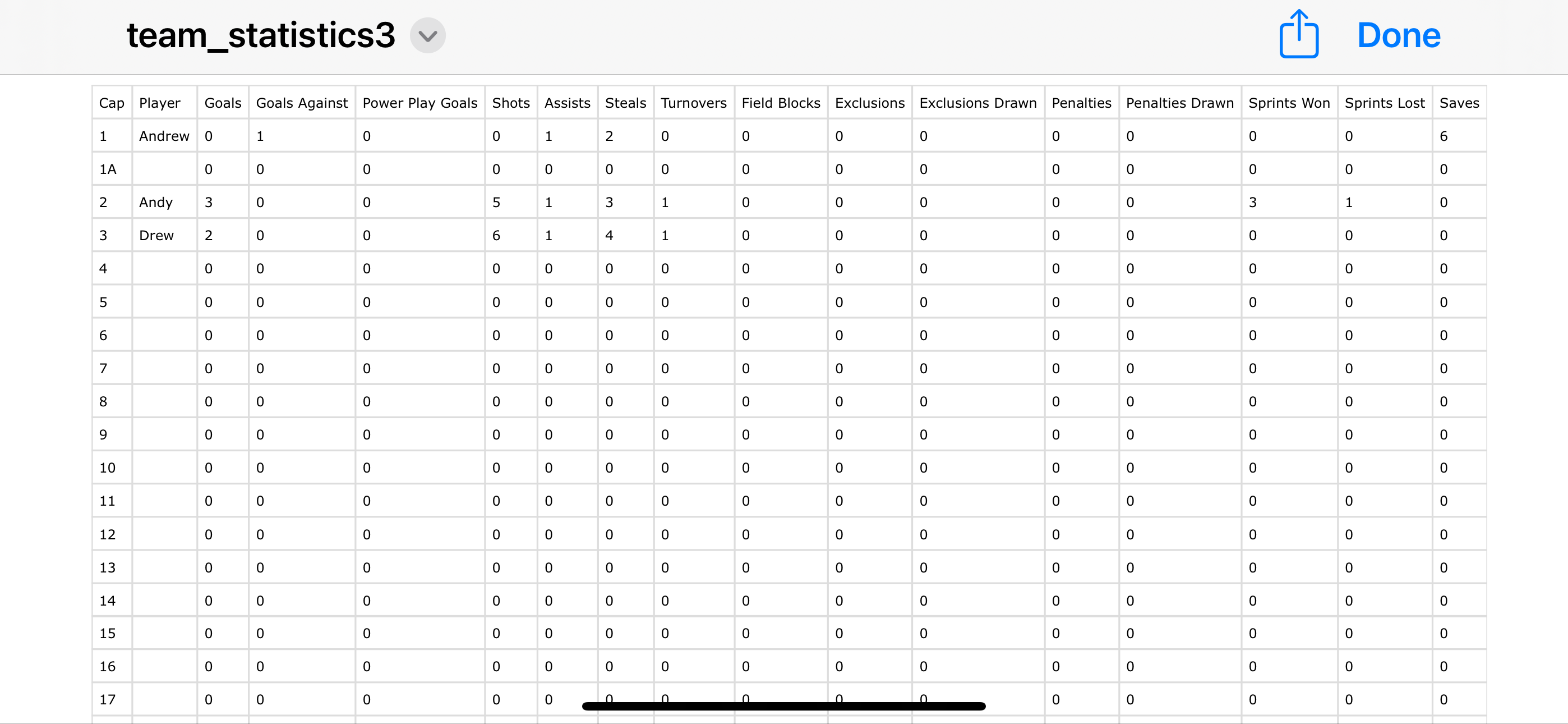 Water Polo Stats Tracker screenshot 6