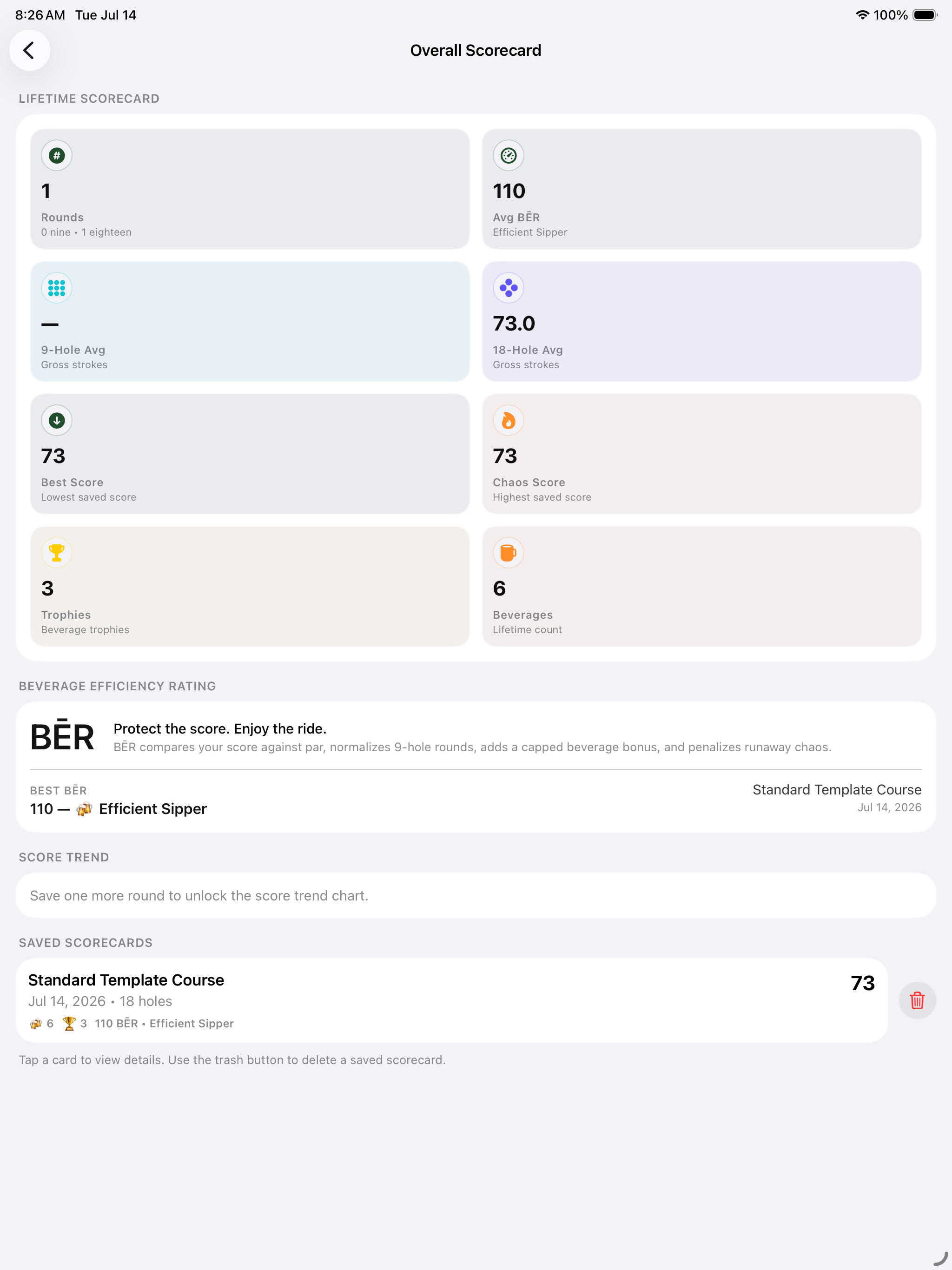 BĒR Golf Scorecard: Offline screenshot 8