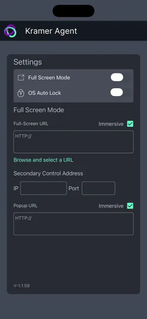 Kramer Control Agent screenshot 1