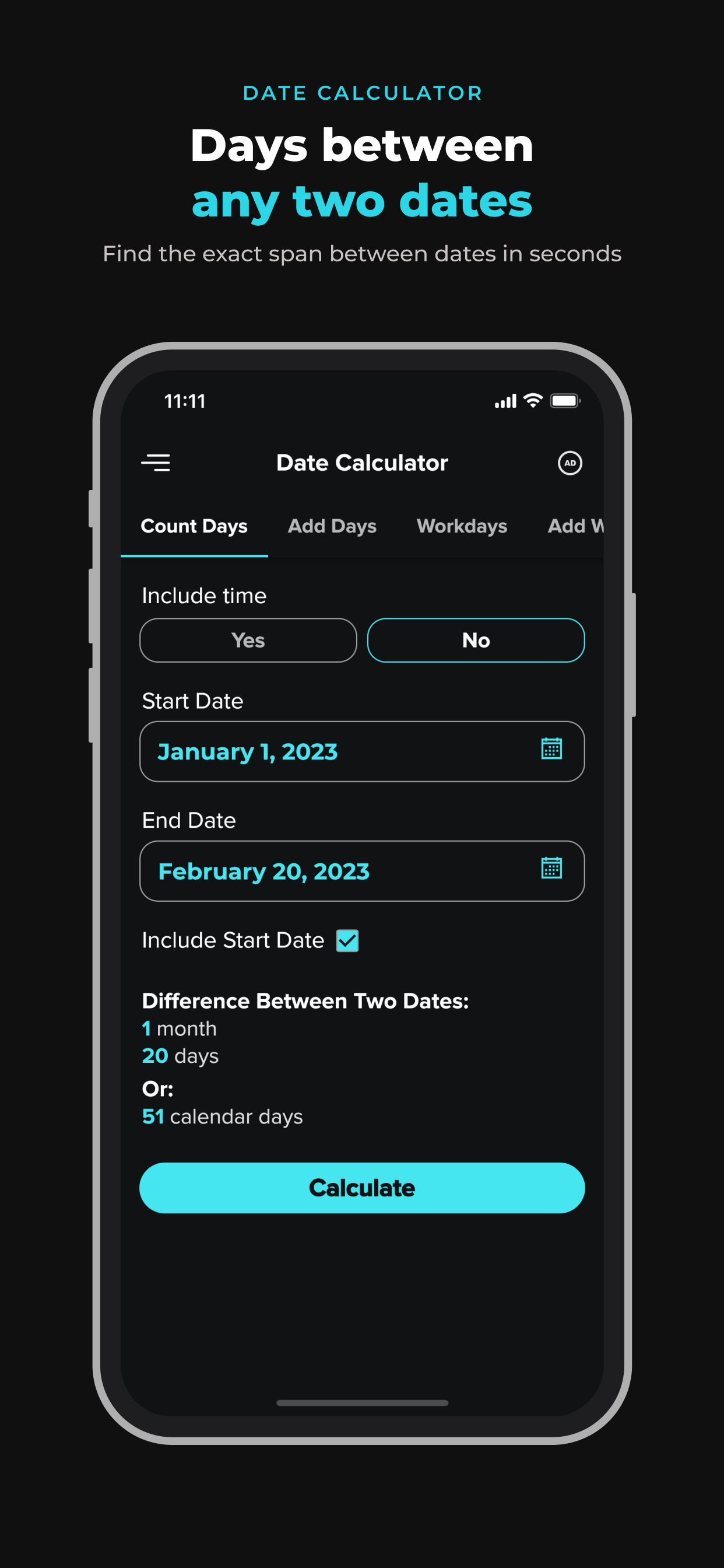 Date & Time Calculator: Days
