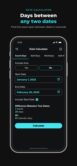 Date & Time Calculator: Days Screenshot 1 of 6